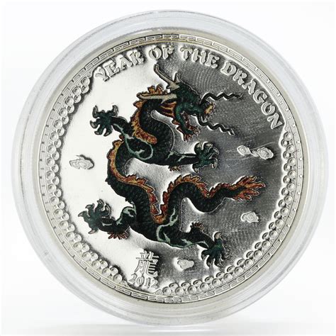 Palau set 2 coins Year of the Dragon proof colored silver 2012 | Coinsberg