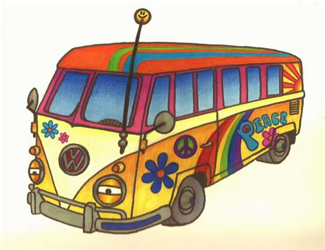 VW Hippie Bus by LadyFarthington on DeviantArt