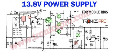 13.8v Power Supply Circuit Diagram for Mobile Rigs - TRONICSpro