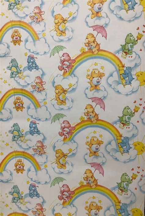 Care Bears Vintage Wallpaper Rare by the Yard Wall Art | Etsy