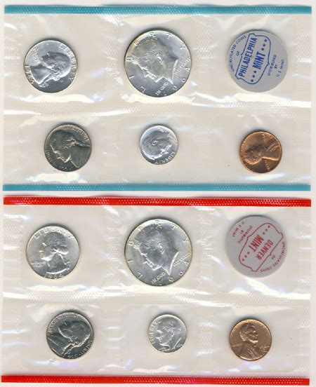 Proof Sets Coins Coins: US 1964 P US Mint Silver Proof Coin Set