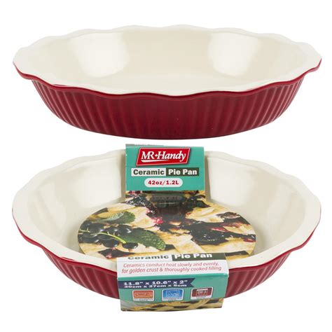 Wholesale Ceramic Pie Baking Dish- 42oz RED