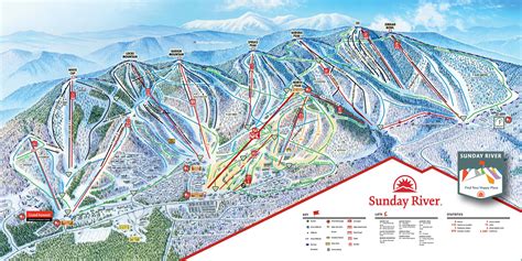 2018-19 Sunday River Trail Map - New England Ski Map Database - NewEnglandSkiHistory.com