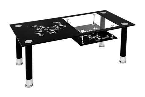 Premium Photo | Black glass and aluminium chrome coffee table modern table for the living room ...