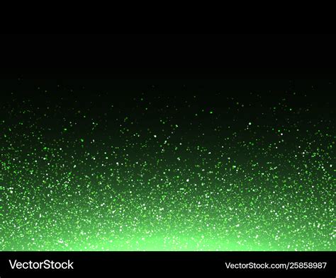 Green glitter confetti particles light background Vector Image