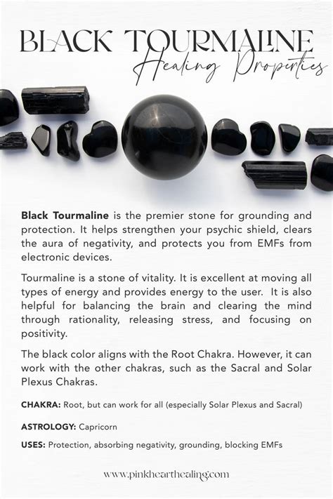 Healing Properties of Black Tourmaline | Crystal healing stones, Crystals healing properties ...