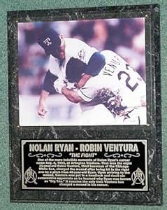 Amazon.com: NOLAN RYAN - ROBIN VENTURA "THE FIGHT" LARGE PHOTO PLAQUE: Home & Kitchen