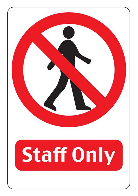 Staff Only Signs | Poster Template