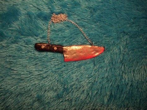 Bloody Butcher Knife Necklace · A Clay Pendant · Jewelry Making ...