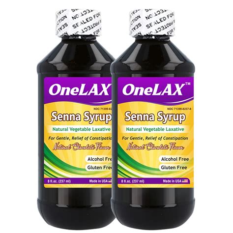 Senna Syrup Liquid Natural Vegetable Laxative 8.8mg- 2 Pack - Walmart.com