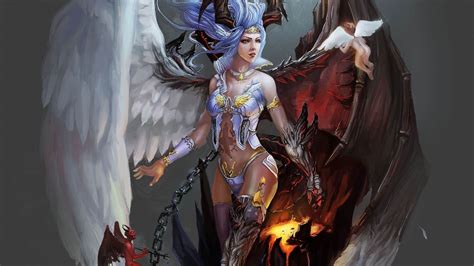 Angel and Demon Wallpaper - WallpaperSafari