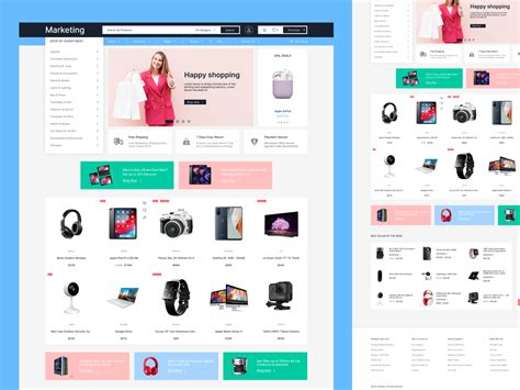 E-commerce Website Landing Page UX UI design