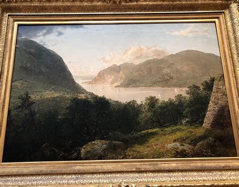 John Frederick Kensett - Hudson River Scene: Actual painting in The Metropolitan Museum of Art, NY.