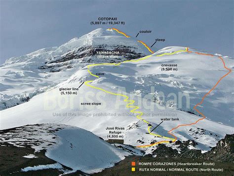 Cotopaxi Topo Photographic Map 2015 : Photos, Diagrams & Topos : SummitPost