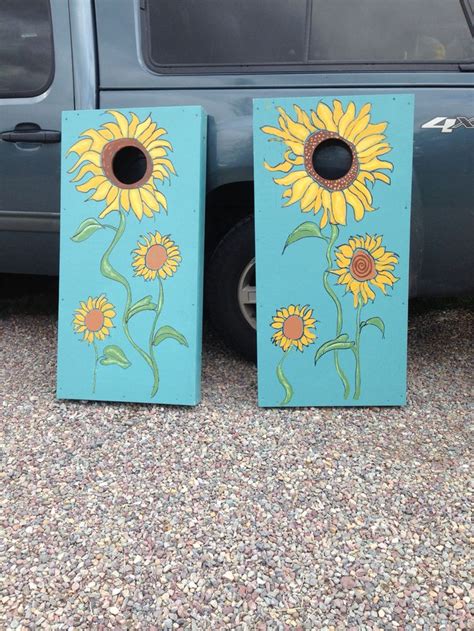 Hand made & hand painted wedding corn hole boards. Fun, unique and a ...