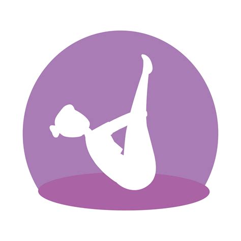 silhouette of woman practicing pilates position 2694232 Vector Art at ...