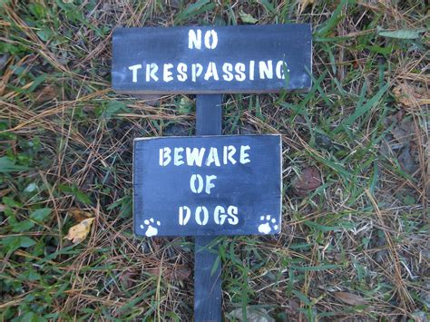 Beware Of Dog-No Trespassing Wood Sign with stake-Sealed for outdoor use-Etsy | Wood wedding ...