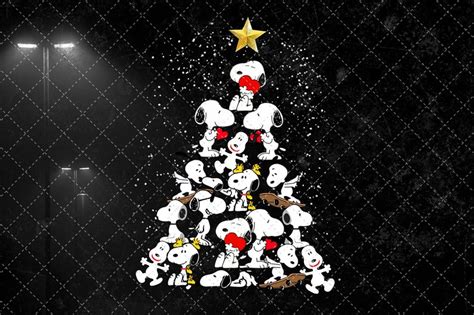 Snoopy Christmas Tree Png Snoopy Png Merry Christmas Png | Etsy