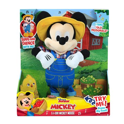 30500_30501- Mickey E-I-Oh Mickey Mouse Feature Plush- In Package (1) - Just Play | Toys for ...