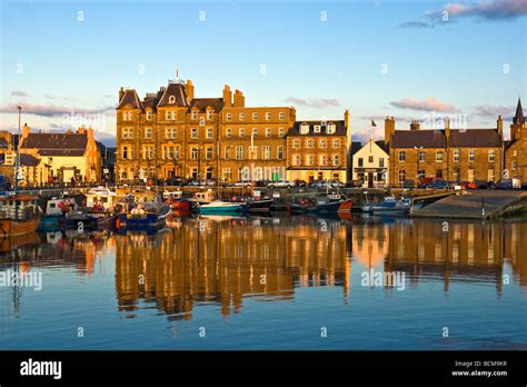 Kirkwall harbour on the mainland of Orkney in Scotland with Kirkwall Hotel left of centre Stock ...