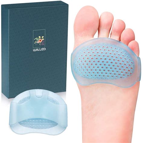 WILLED Metatarsal Pads, Gel Ball of Foot Cushions for Women Men, Mortons Neuroma Forefoot Pads ...