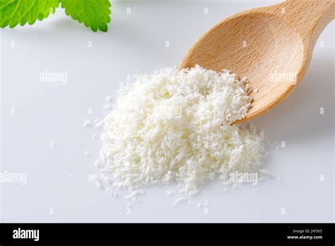 Dried grated unsweetened coconut meat Stock Photo - Alamy