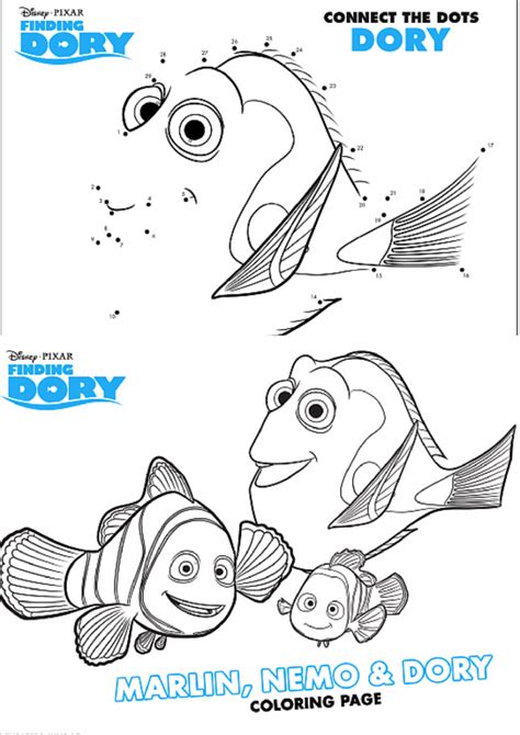 Discover the Magic of Finding Dory and Nemo with Coloring Pages