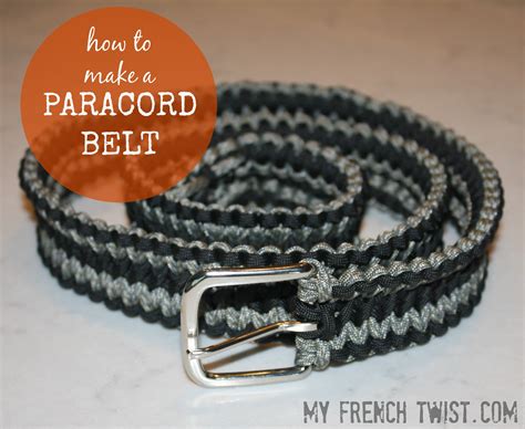 how to make a paracord belt - My French Twist