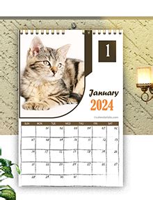 Wall Calendar Template 2024 Free - At A Glance Calendar 2024