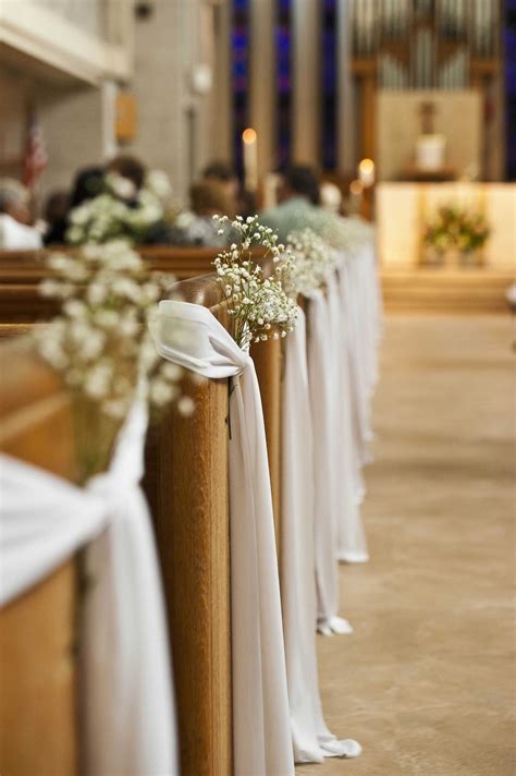 Simple Blue Church Wedding Decorations