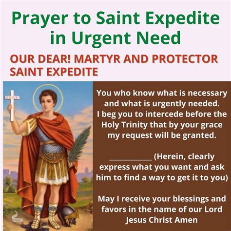 Prayer To St Expedite For Urgent Needs - CHURCHGISTS.COM