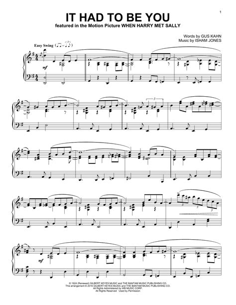 It Had To Be You | Sheet Music Direct