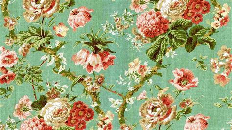 Download Red And Green Vintage Floral Desktop Wallpaper | Wallpapers.com