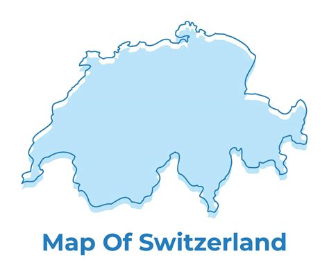 Switzerland simple outline map vector illustration 35963029 Vector Art ...