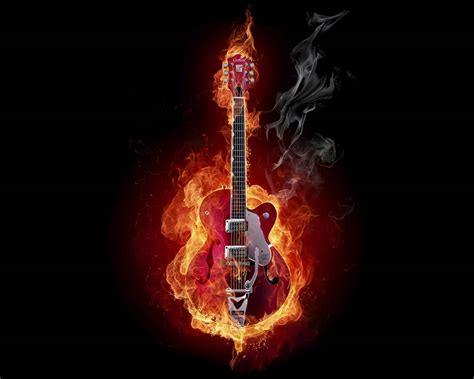 Guitar On Fire Wallpapers - Wallpaper Cave