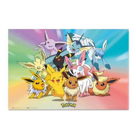 Pokemon - evolution evoli gotta catch 'em all - poster 61x91cm