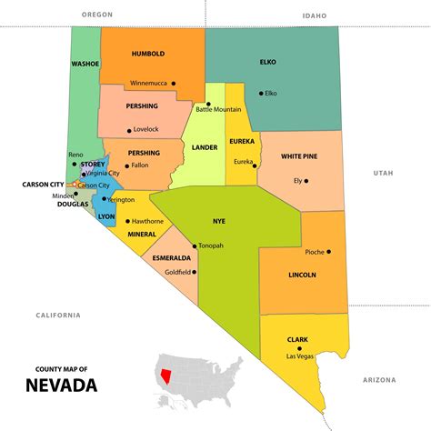 24x24in Nevada County Map with Cities 【Photo Paper】 - Walmart.com