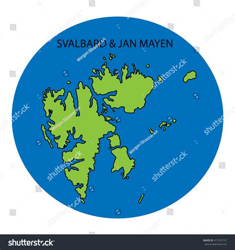 Svalbard Jan Mayen Map Stock Illustration 411701737 | Shutterstock