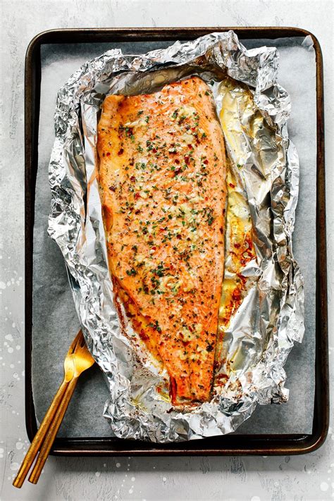 Garlic Butter Rainbow Trout in Foil. | Grilled trout recipes, Trout fillet recipes, Trout recipes