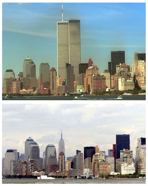 Photos show the dramatic changes to Manhattan's skyline and the World Trade Center site since ...