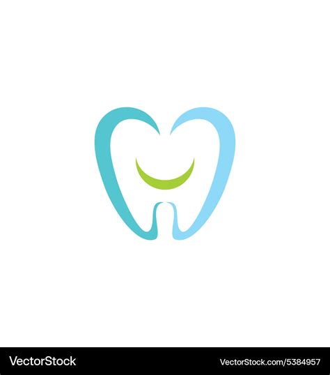 Dentist teeth smile logo Royalty Free Vector Image