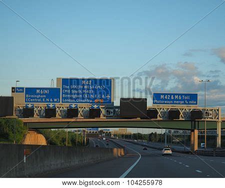 Blue Motorway Signs UK Image & Photo (Free Trial) | Bigstock