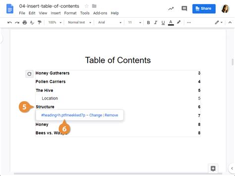 Table Of Contents Google Docs Template