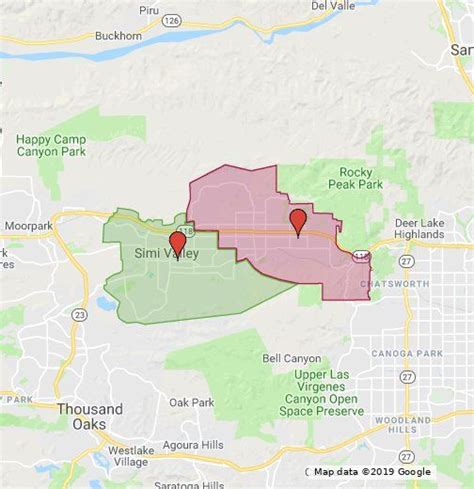 Boundary Maps for High Schools in Simi Valley | Simi valley, Del valle ...