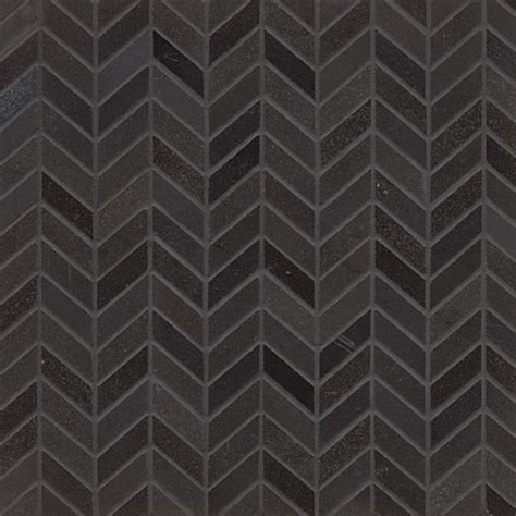 Shop Absolute Black Granite Chevron Mosaic Polished Tiles (Box of 10 Sheets) - Free Shipping ...