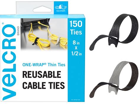 Buy VELCRO Brand 150pk Cable Ties Value Pack | Replace Zip Ties with ...