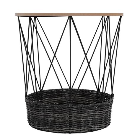 Buy Modern Coffee Table Storage Basket Round Hollow Side Table Home Living Room Decoration at ...