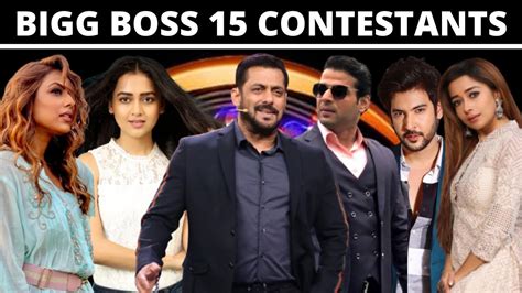 Bigg Boss 15 Full Contestants List | Celebrities Contestants Name Of Bigg Boss 15 - YouTube