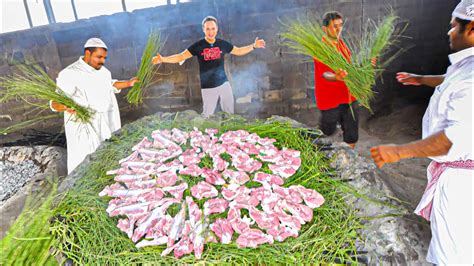 Most UNIQUE Street Food in Saudi Arabia - RARE Village Haneeth Making Process in DEEP South Saudi!