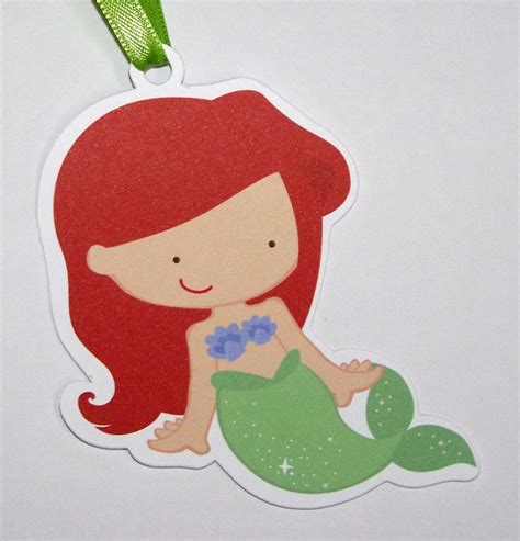 Princess Party Set of 10 Ariel Favor Tags by The Birthday